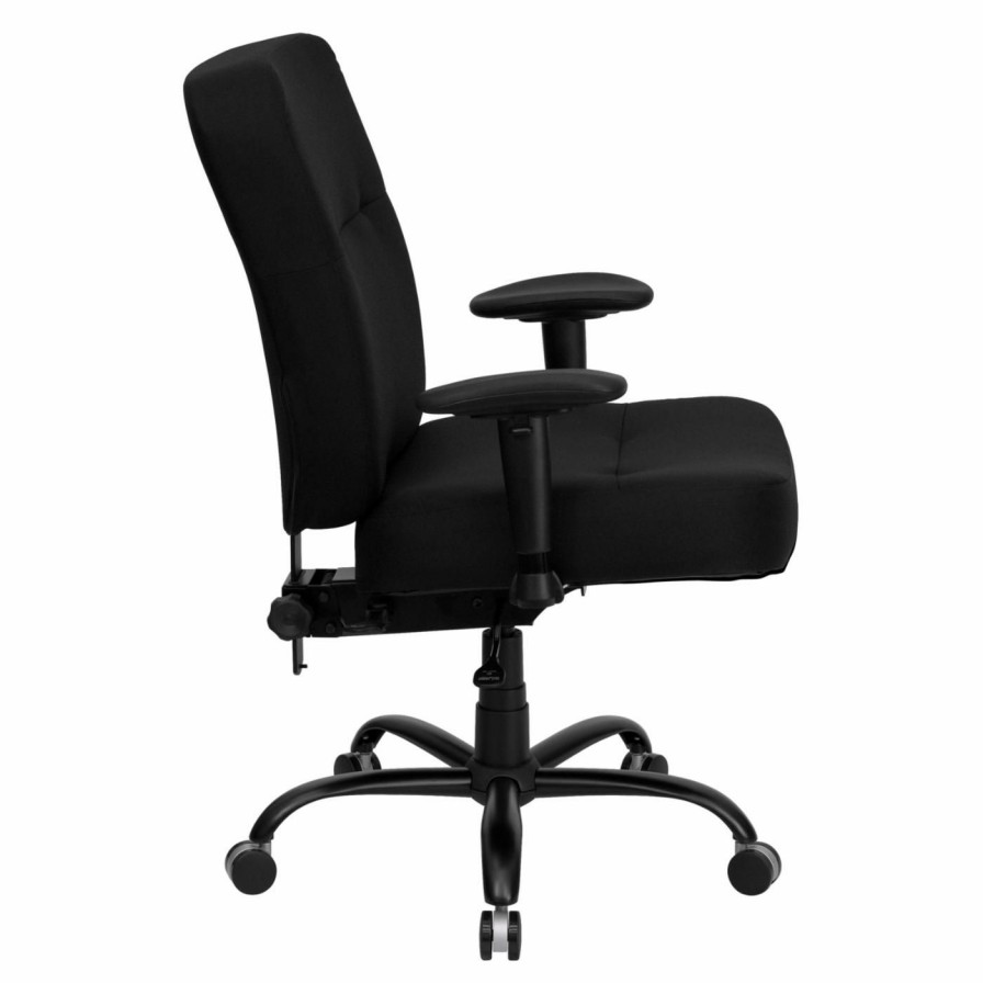 Task Chairs * | Buy Task Chairs Flash Furniture Hercules Series 500 Lbs. Capacity Big And Tall Fabric Office Chair With Extra Wide Seat