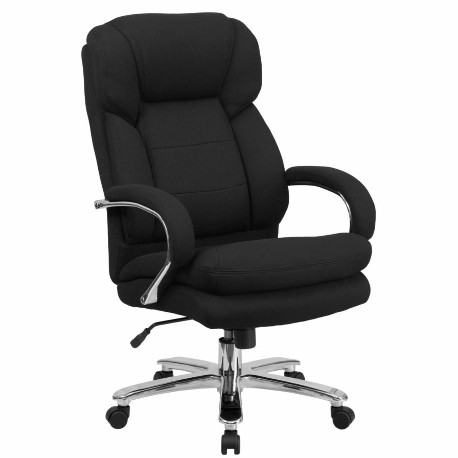 Office Chairs * | Flash Sale Executive Chairs Flash Furniture Hercules Series Multi-Shift Big & Tall Fabric Executive Swivel Chair With Loop Arms