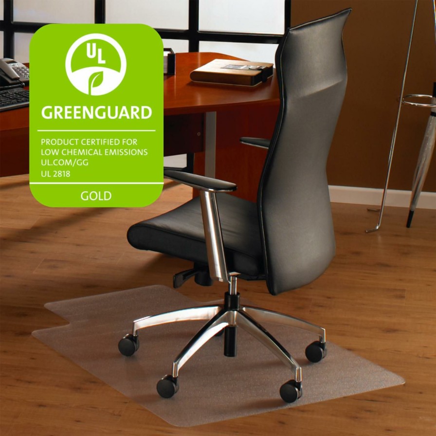 Computer Chair Mats * | Outlet Computer Chair Mats Floortex Cleartex Ultimat Polycarbonate Clear Chair Mat For Hard Floors