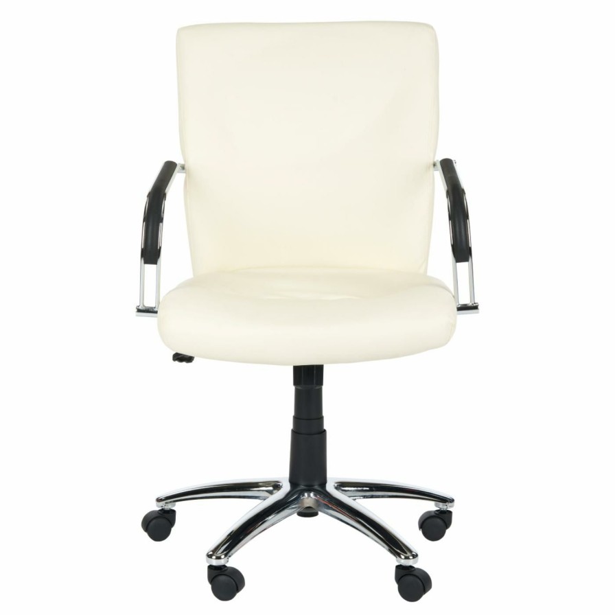 Office Chairs * | Deals Executive Chairs Safavieh Lysette Desk Chair White