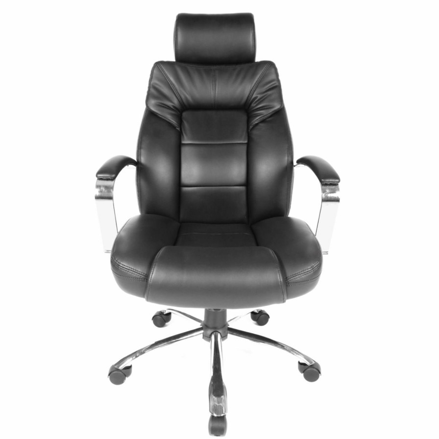 Office Chairs * | Top 10 Executive Chairs Comfort Products Commodore Ii Executive Big And Tall Chair Black