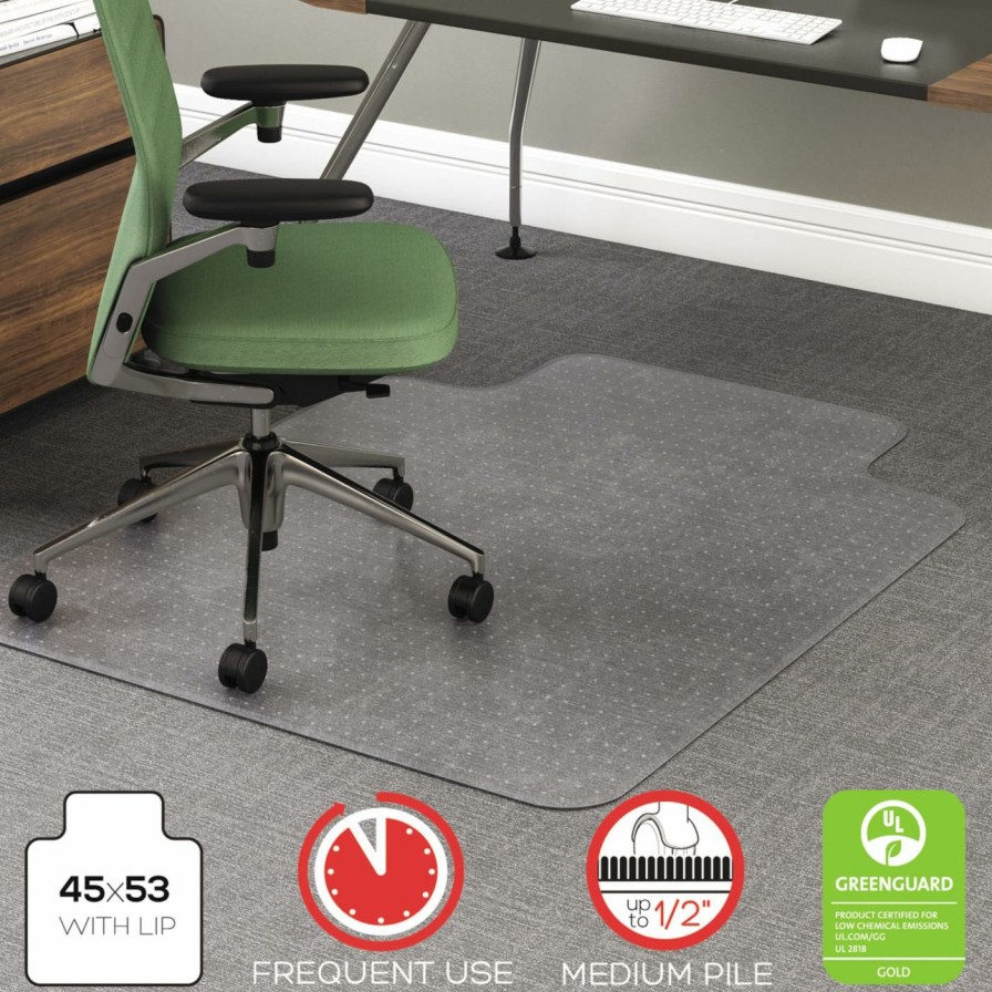 Computer Chair Mats * | Hot Sale Computer Chair Mats Deflect-O 36 X 48 Rollamat Chair Mat For Medium Pile Carpet