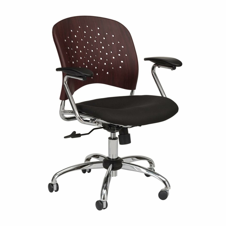 Task Chairs * | Deals Task Chairs Safco Products Reve Task Chair Round Plastic Wood Back