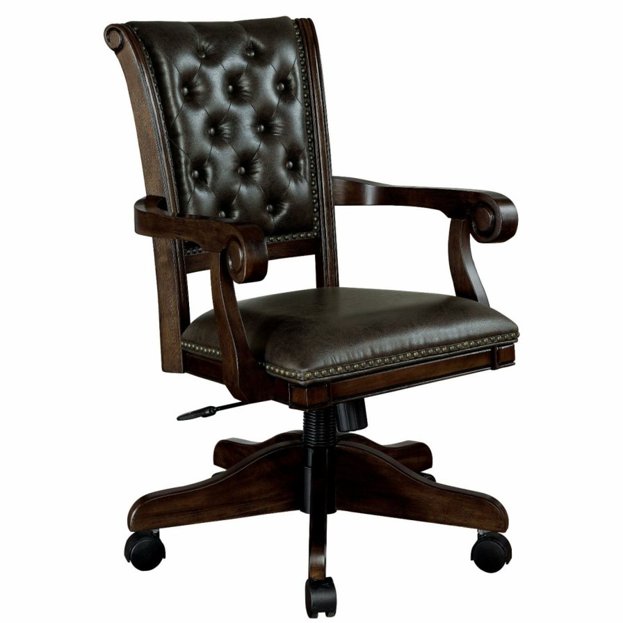 Office Chairs * | Wholesale Executive Chairs Furniture Of America Tocarr Contemporary Style Height Adjustable Arm Chair