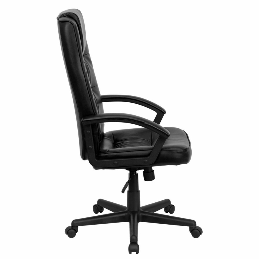 Office Chairs * | Best Deal Executive Chairs Flash Furniture High Back Executive Office Chair 44.5-48H In. Black