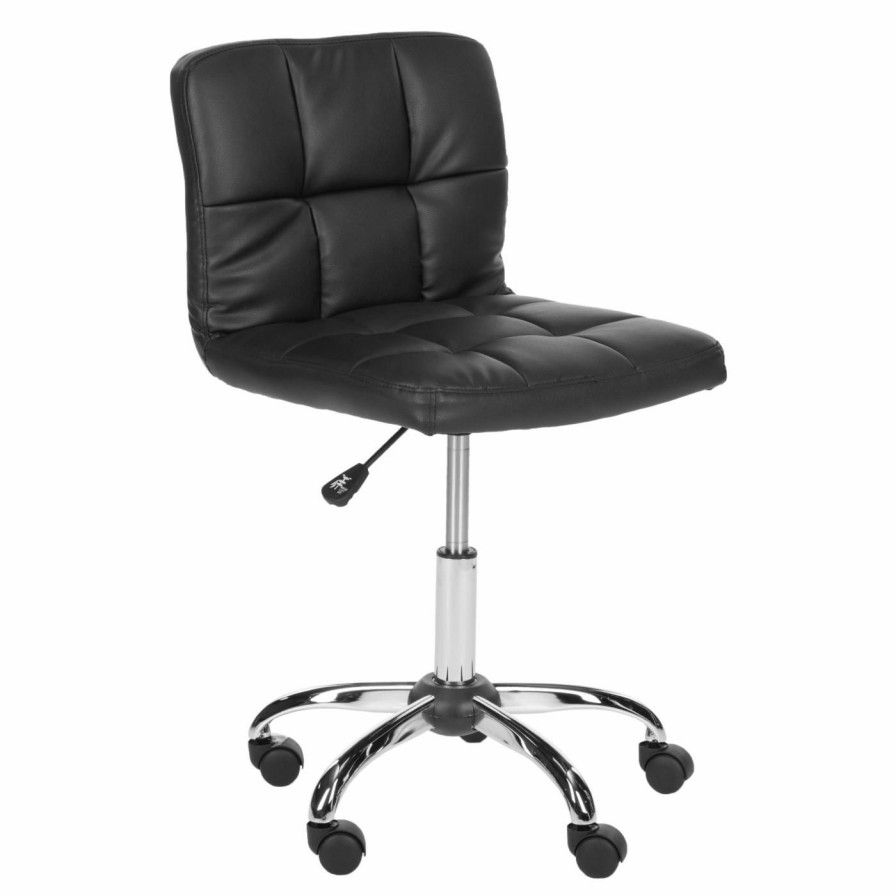 Office Chairs * | Flash Sale Executive Chairs Safavieh Brunner Desk Chair Black