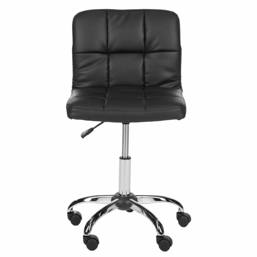 Office Chairs * | Flash Sale Executive Chairs Safavieh Brunner Desk Chair Black