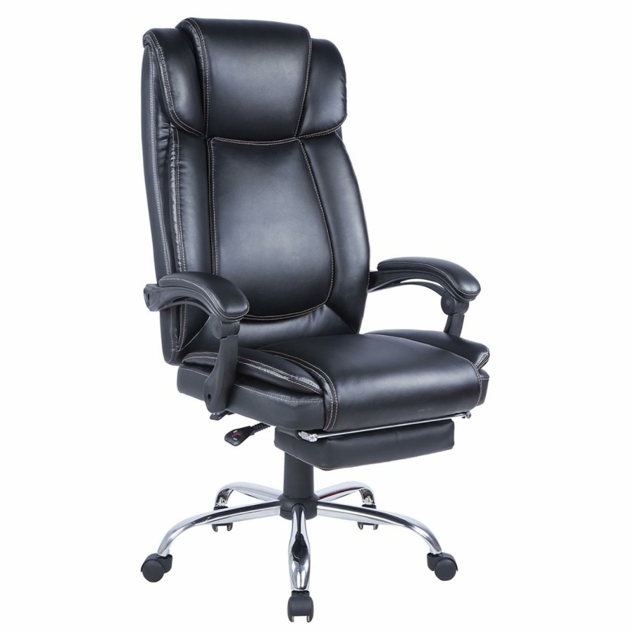 Office Chairs * | Best Pirce Executive Chairs Chintaly 7288 Executive Chair With Extendable Footrest