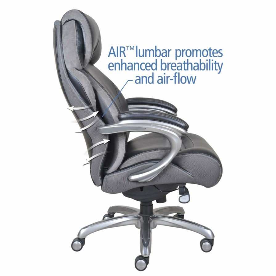 Task Chairs * | Best Deal Task Chairs Serta Smart Layers Big And Tall Executive Office Chair With Air Technology