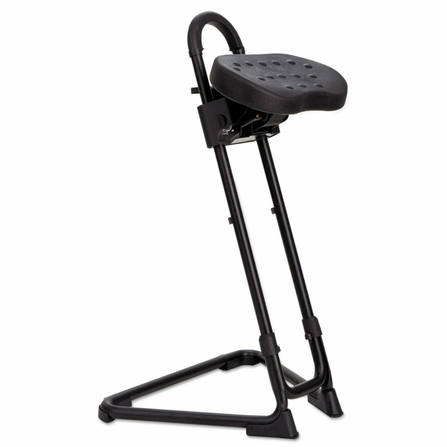 Office Chairs * | Best Deal Alternative Seating Alera Plus Ss Series Sit/Stand Adjustable Stool Black