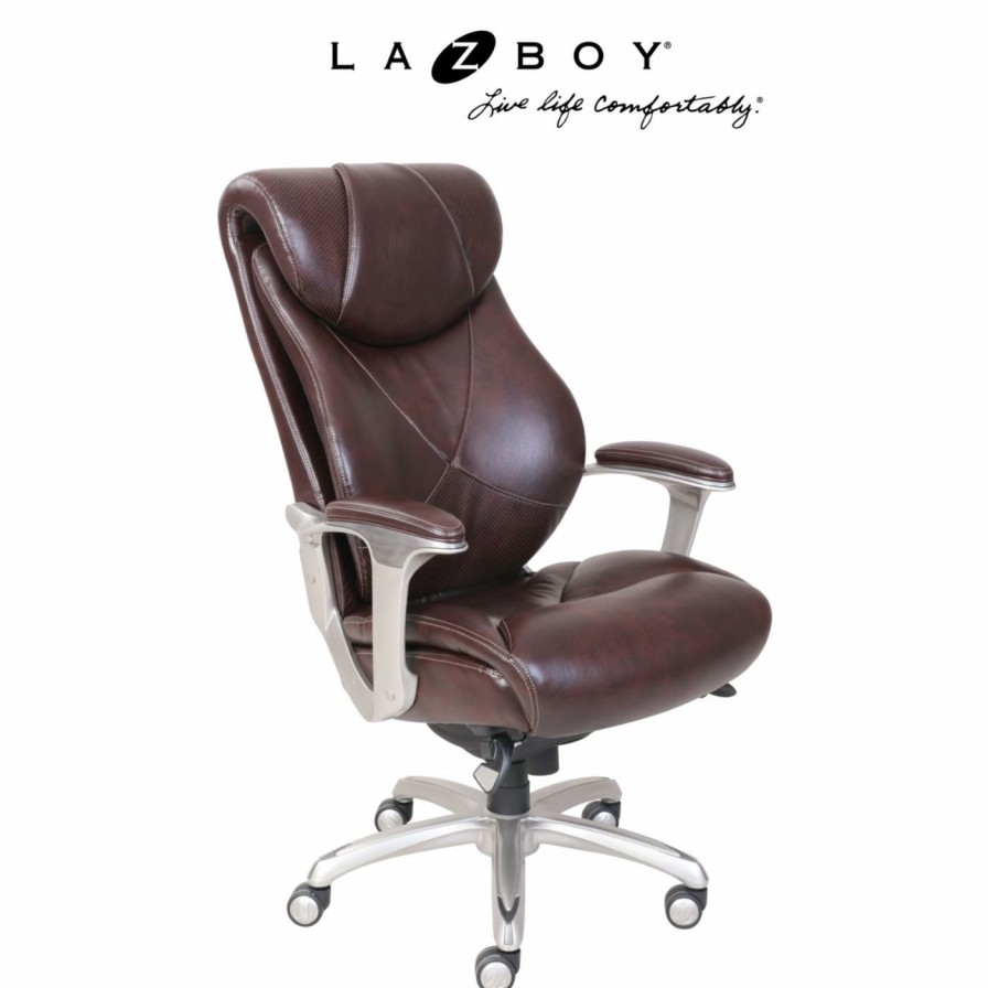 Office Chairs * | Outlet Executive Chairs La-Z-Boy Cantania Executive Office Chair Coffee