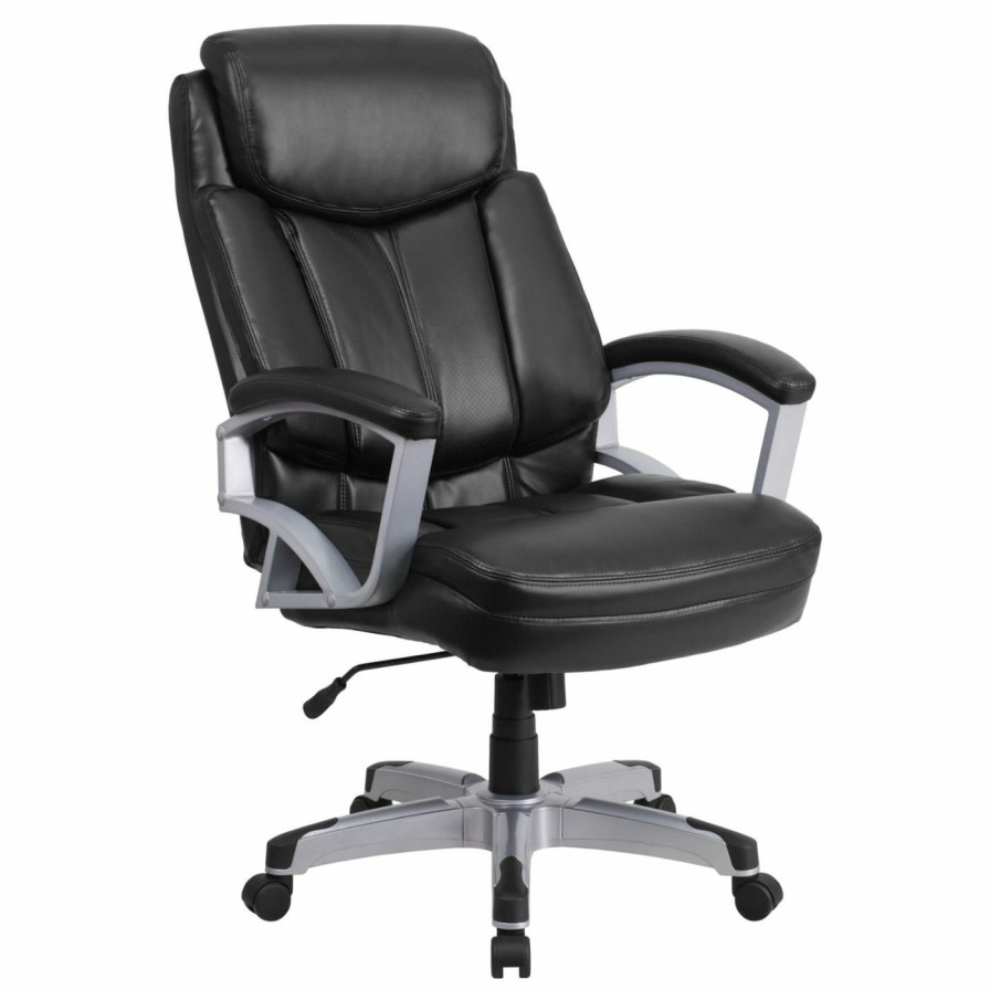 Office Chairs * | Hot Sale Executive Chairs Flash Furniture Hercules Series Big & Tall Leather Executive Swivel Office Chair