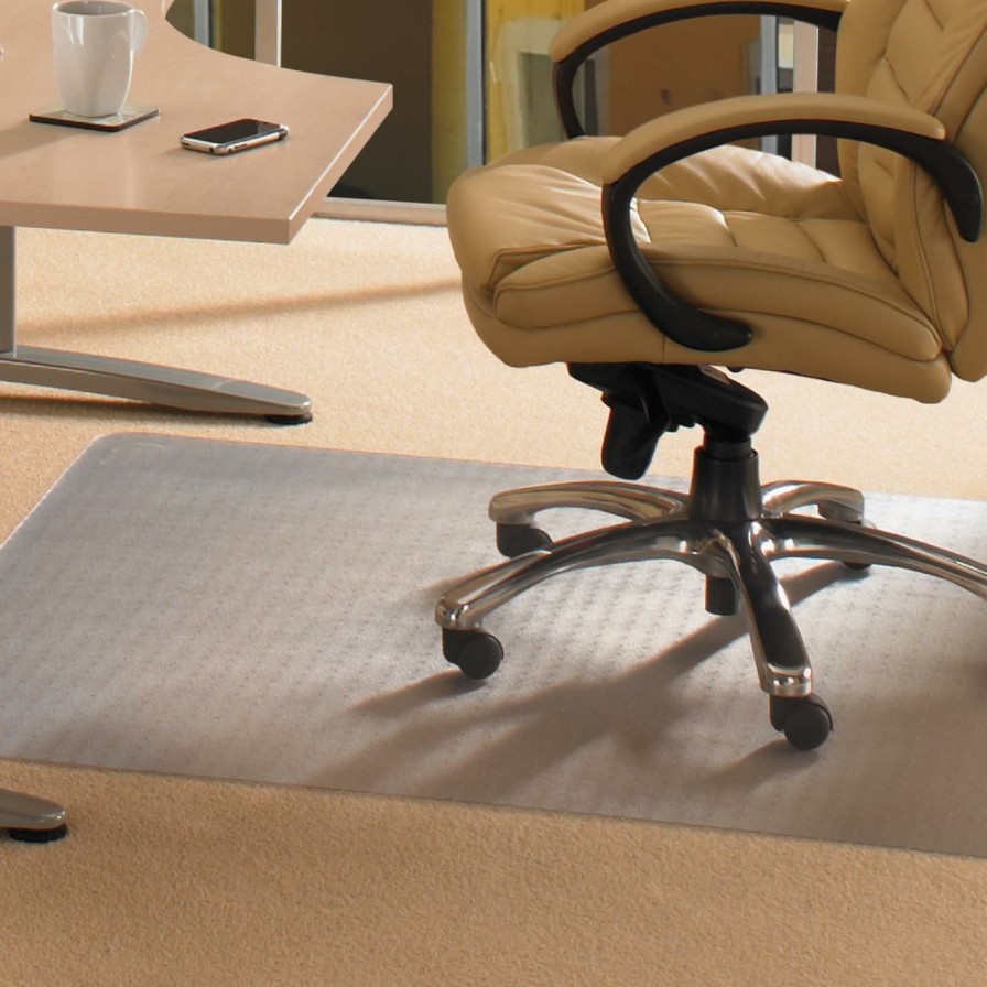 Computer Chair Mats * | Best Deal Computer Chair Mats Floortex Cleartex Phthalate Free Pvc Rectangular Chairmat