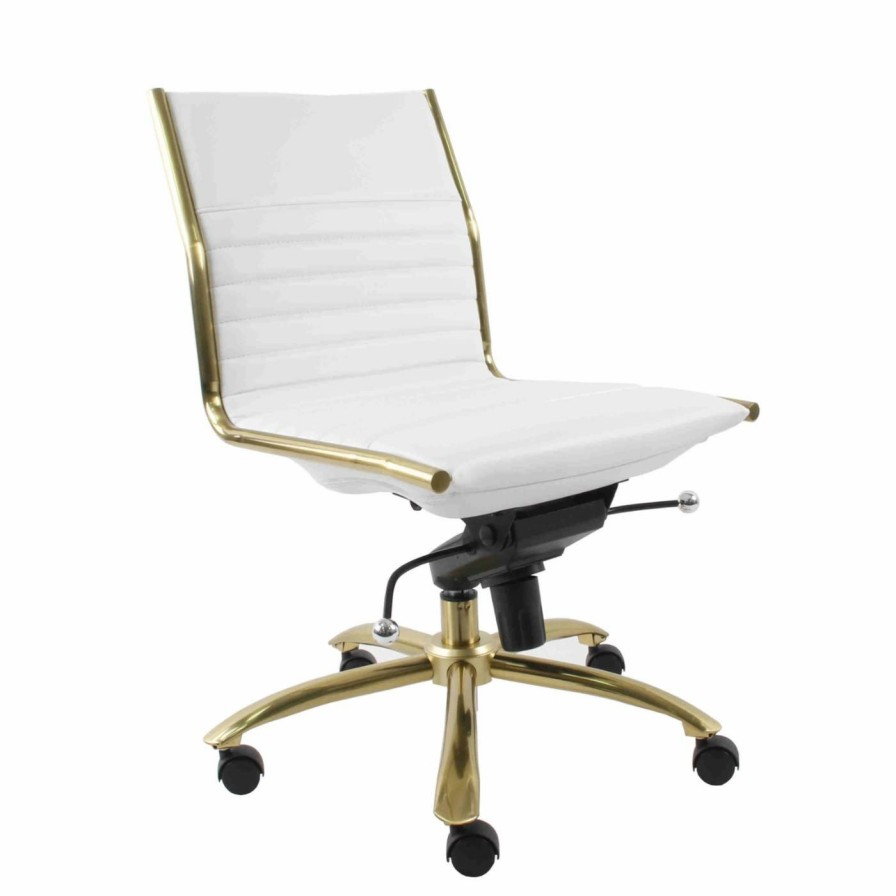 Task Chairs * | Hot Sale Task Chairs Euro Style Dirk Mid-Back Armless Office Chair