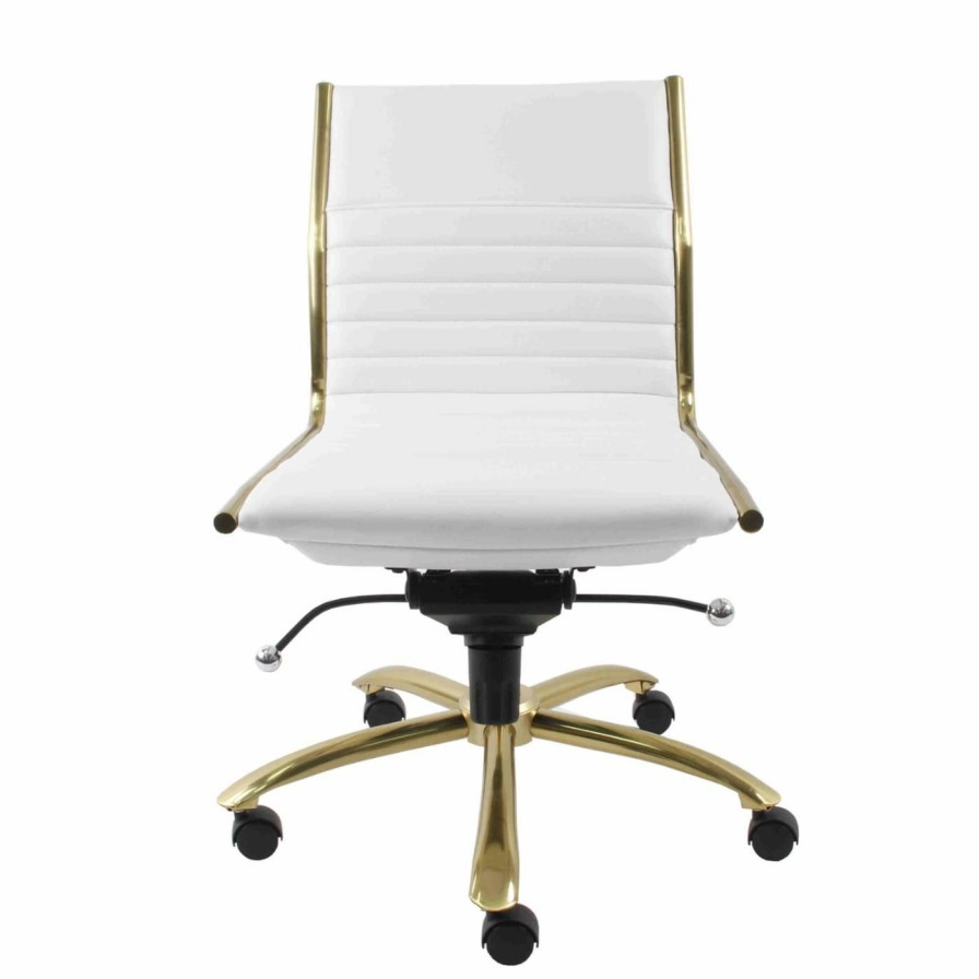 Task Chairs * | Hot Sale Task Chairs Euro Style Dirk Mid-Back Armless Office Chair