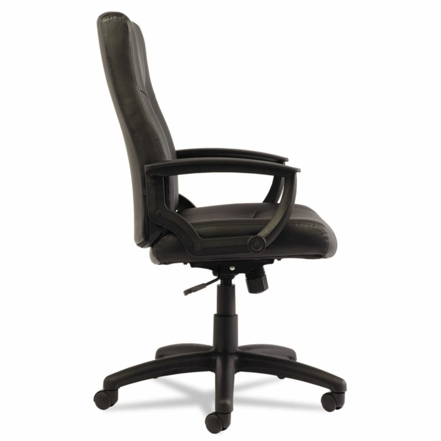 Office Chairs * | Executive Chairs Alera Yr Series Executive Leather High-Back Swivel/Tilt Leather Chair Black