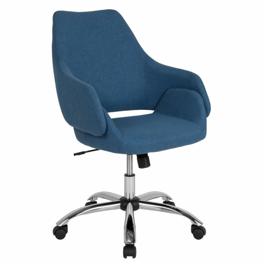 Task Chairs * | Promo Task Chairs Flash Furniture Madrid Upholstered Mid Back Office Chair