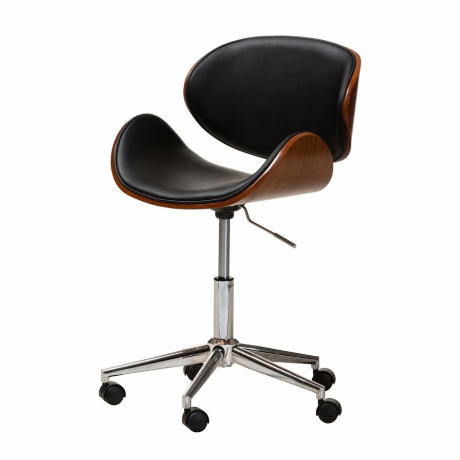 Task Chairs * | Promo Task Chairs Baxton Studio Ambrosio Modern Adjustable Office Chair