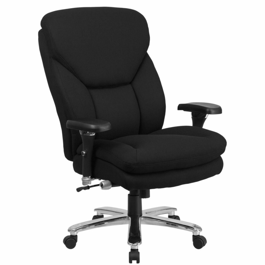 Office Chairs * | Best Pirce Executive Chairs Flash Furniture Hercules Series Big & Tall Fabric Executive Swivel Chair With Lumbar Support Knob