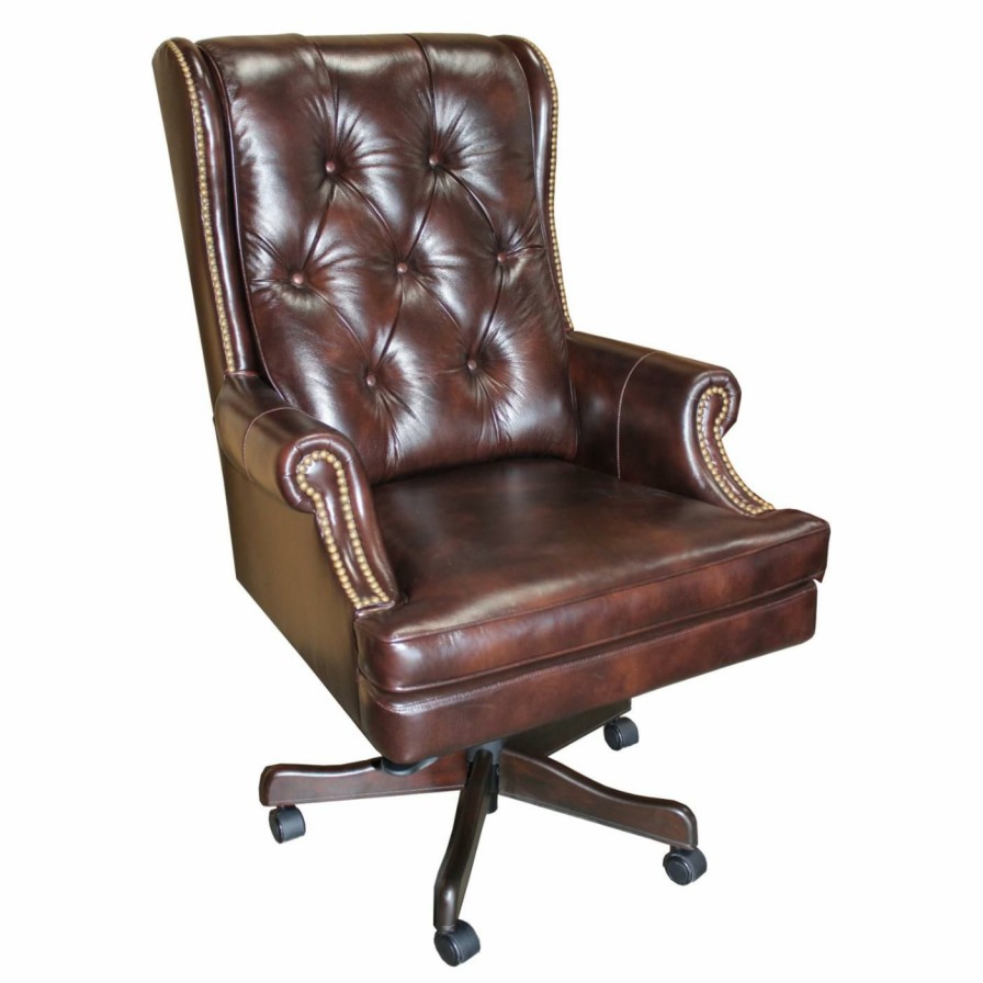 Office Chairs * | Wholesale Executive Chairs Parker House Prestige Dc#112 Leather Desk Chair