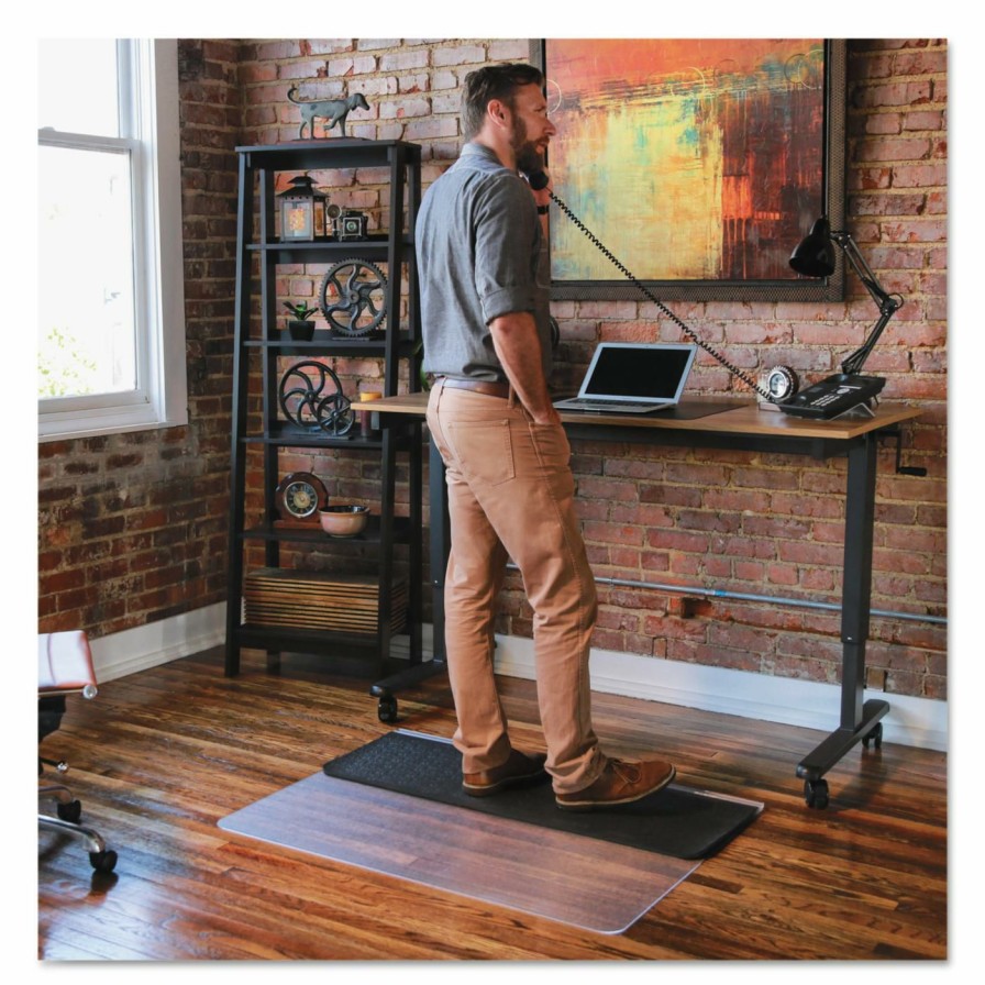 Computer Chair Mats * | Cheap Computer Chair Mats Es Robbins 45 X 53 Sit Or Stand Mat For Carpet Or Hard Floors