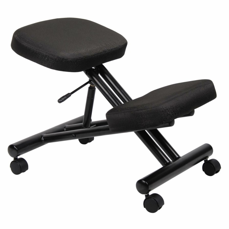 Office Chairs * | Budget Alternative Seating Boss B248 Ergonomic Kneeling Stool Black