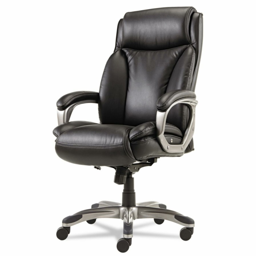 Office Chairs * | Best Deal Executive Chairs Alera Veon Series Executive Leather Coil Spring Cushioning Highback Chair