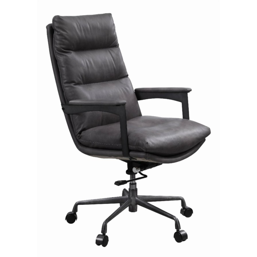 Office Chairs * | Wholesale Executive Chairs Acme Furniture Crursa Leather Office Chair