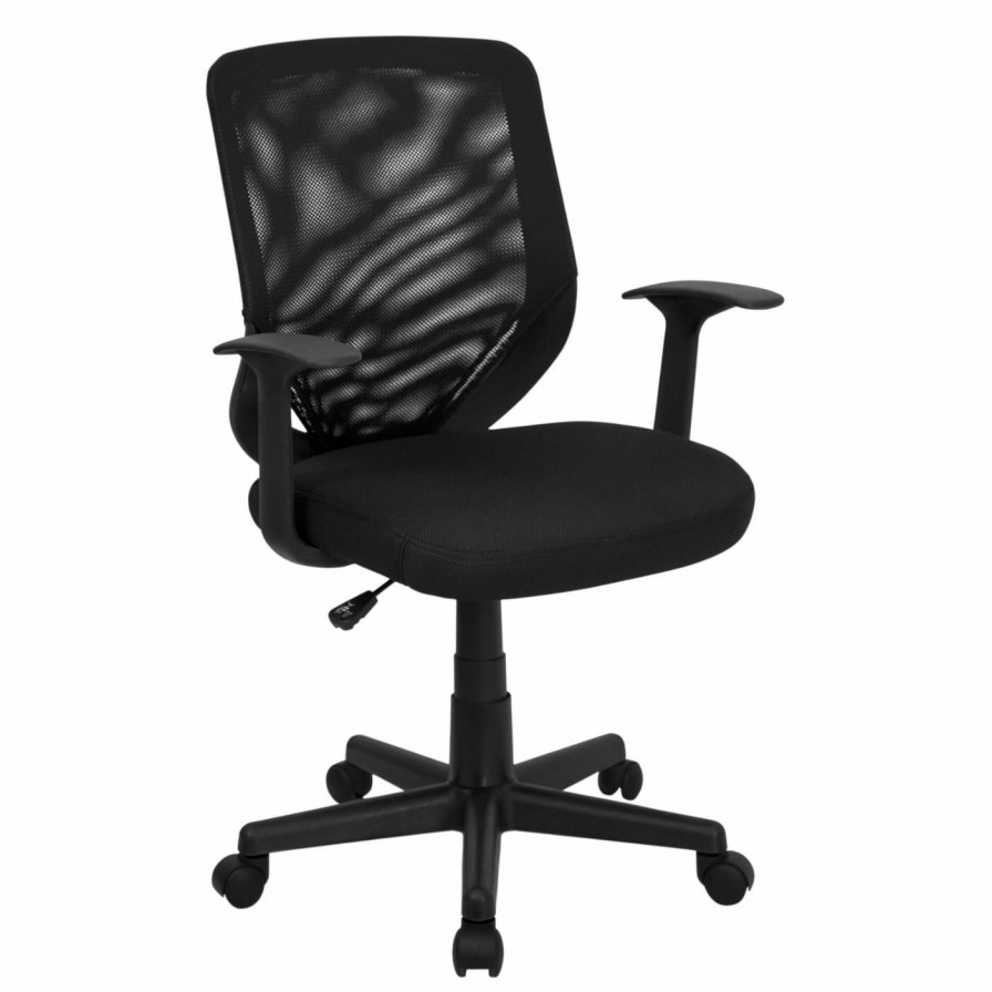 Task Chairs * | Coupon Task Chairs Flash Furniture Howard Mid-Back Office Chair With Mesh Fabric Seat