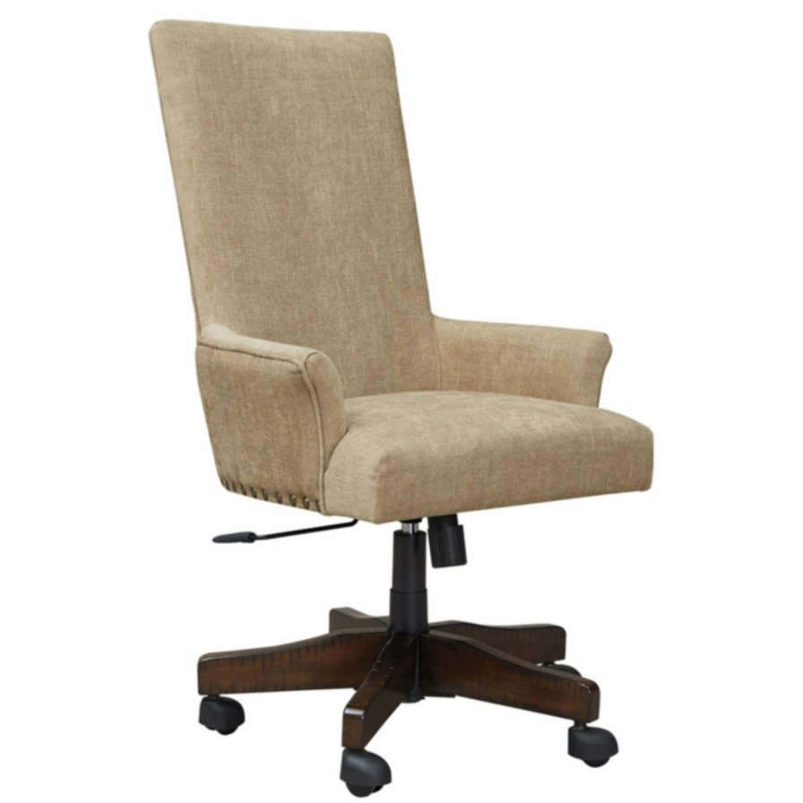 Office Chairs * | Budget Executive Chairs Signature Design By Ashley Baldridge Upholstered Swivel Executive Desk Chair