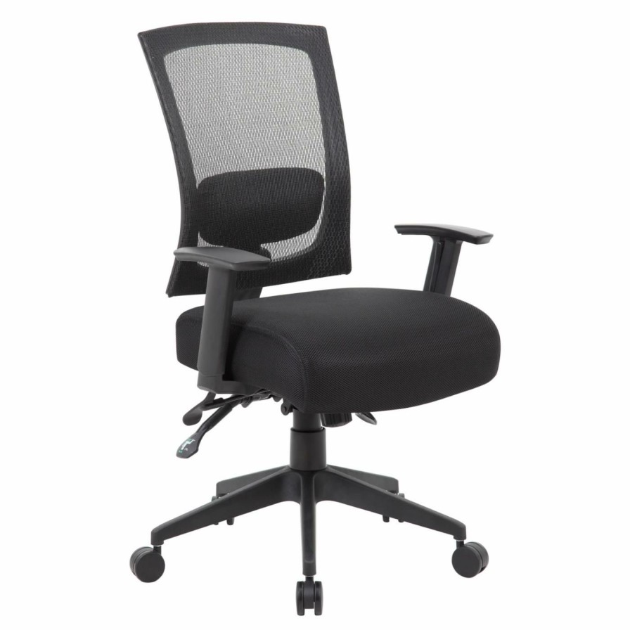 Task Chairs * | Top 10 Task Chairs Boss Mesh Back Commercial Grade Office Task Chair With 3 Paddles