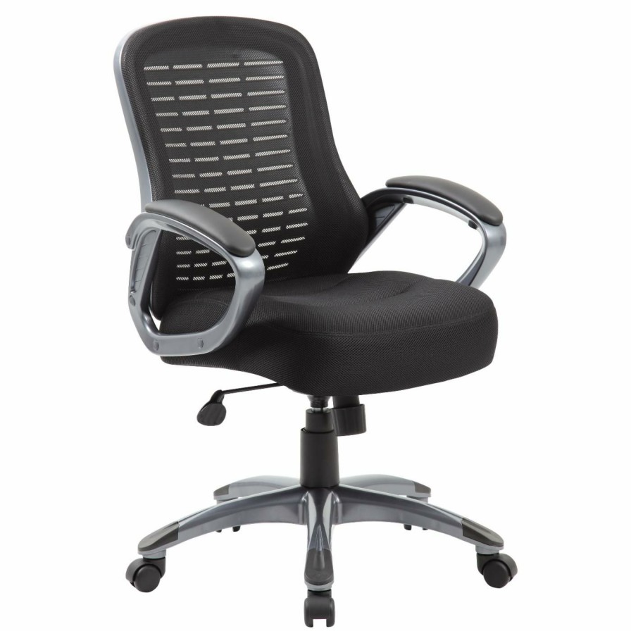 Task Chairs * | Cheap Task Chairs Boss Ribbed High Back Mesh Chair