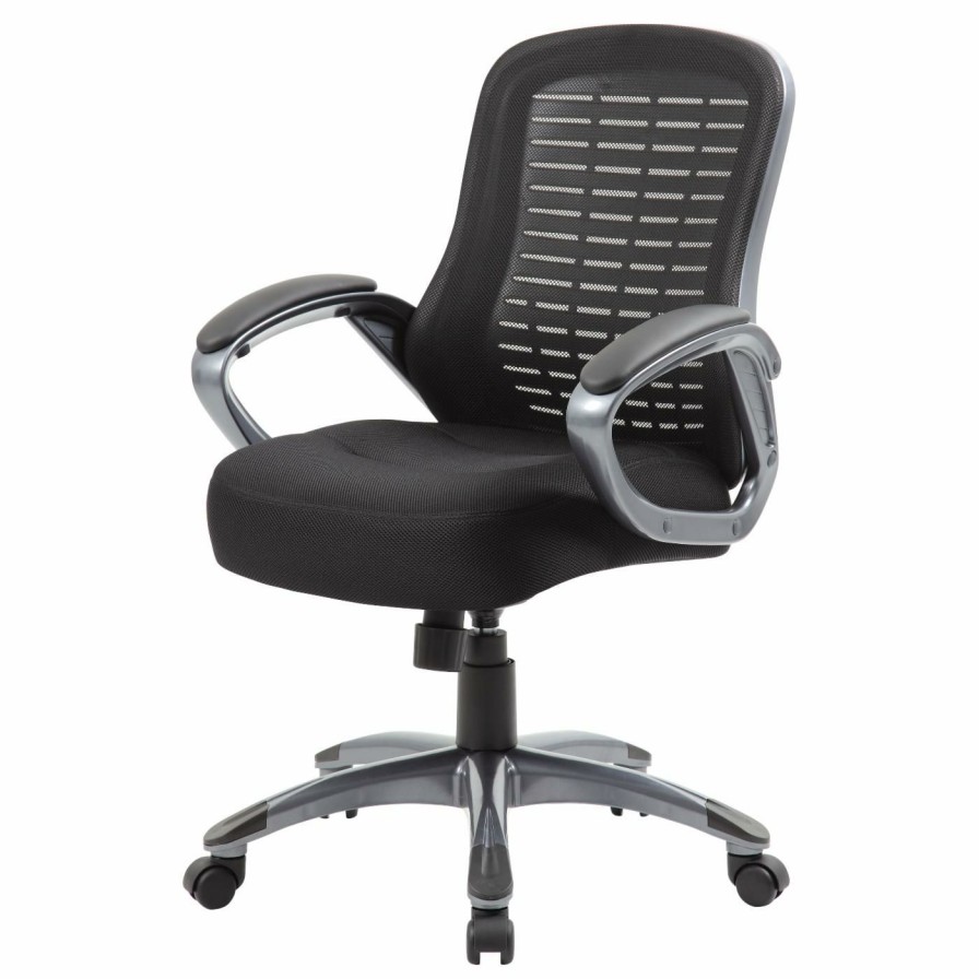 Task Chairs * | Cheap Task Chairs Boss Ribbed High Back Mesh Chair