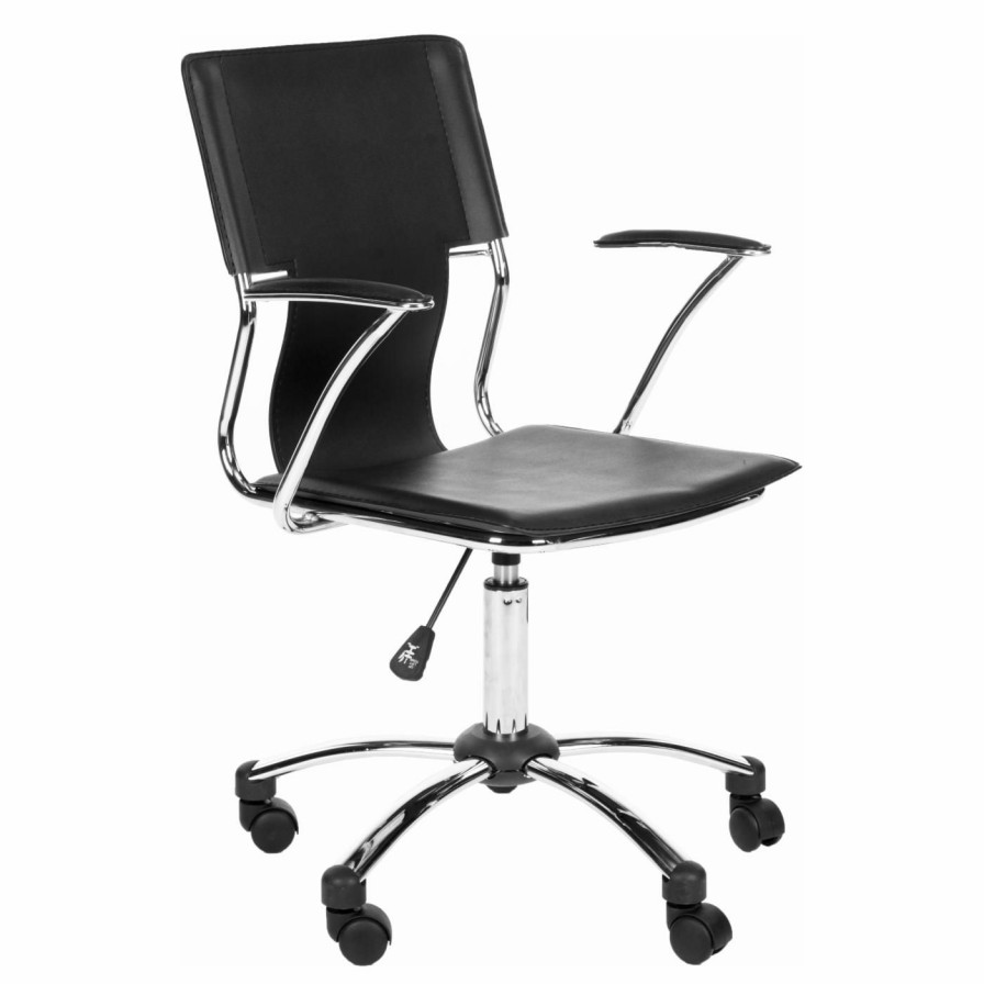 Office Chairs * | Cheapest Executive Chairs Safavieh Kyler Desk Chair Black