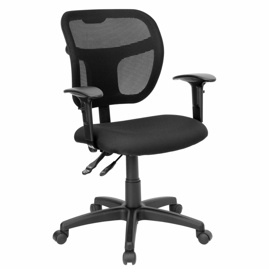 Task Chairs * | Deals Task Chairs Flash Furniture Mid-Back Mesh Task Chair