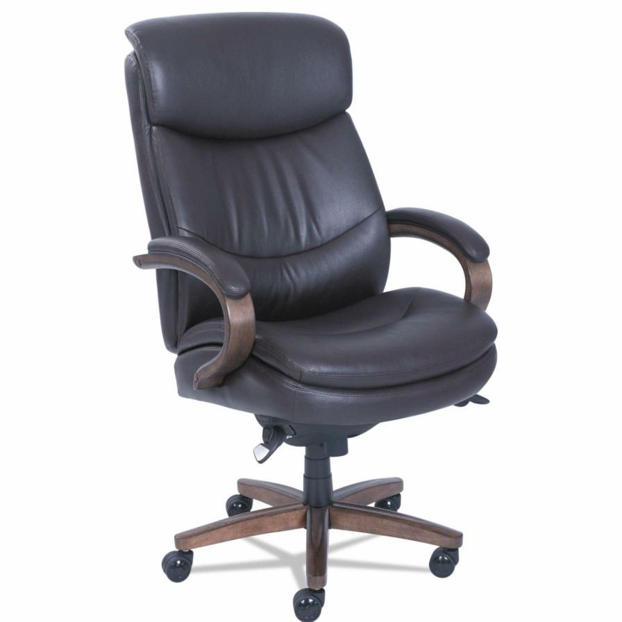 Office Chairs * | Top 10 Executive Chairs La-Z-Boy Woodbury Big/Tall Executive Chair Brown