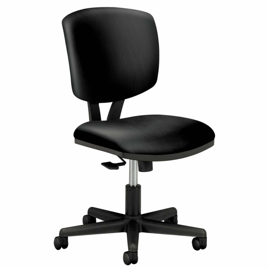 Task Chairs * | Flash Sale Task Chairs Hon Volt Series Leather Task Chair With Synchro-Tilt Black