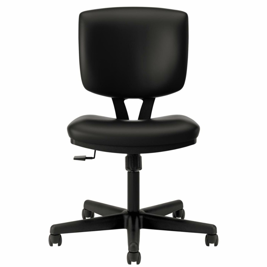 Task Chairs * | Flash Sale Task Chairs Hon Volt Series Leather Task Chair With Synchro-Tilt Black