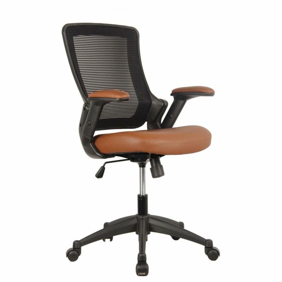 Office Chairs * | Promo Executive Chairs Techni Mobili Mid-Back Mesh Office Chair Brown