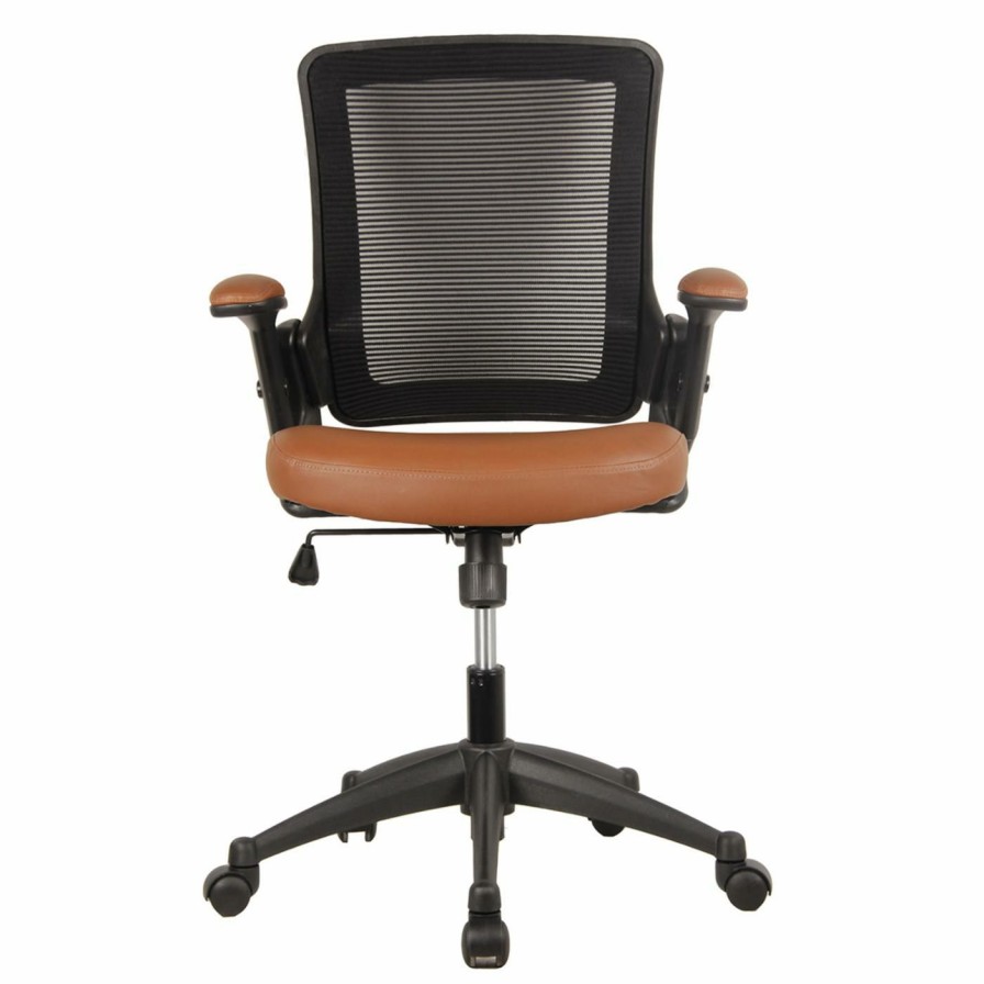 Office Chairs * | Promo Executive Chairs Techni Mobili Mid-Back Mesh Office Chair Brown