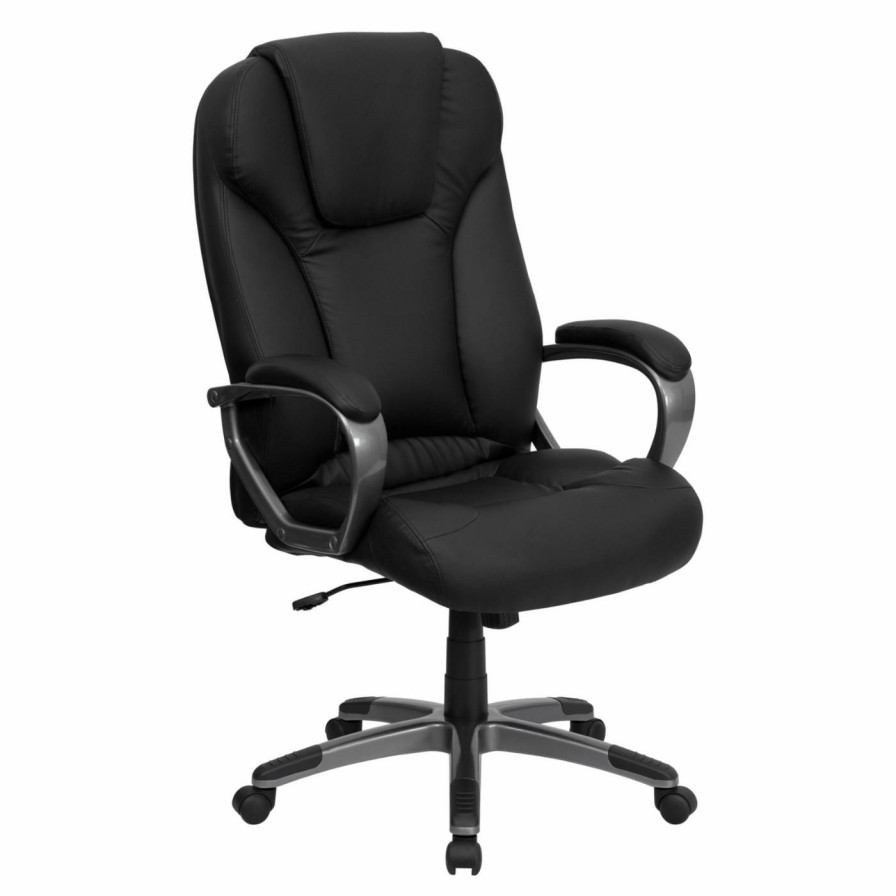 Task Chairs * | Hot Sale Task Chairs Flash Furniture High Back Executive Office Chair 46.25-50H In. Black