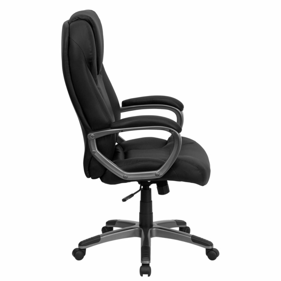 Task Chairs * | Hot Sale Task Chairs Flash Furniture High Back Executive Office Chair 46.25-50H In. Black