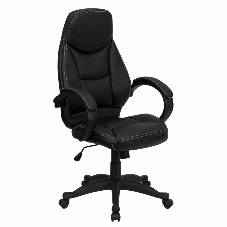 Office Chairs * | Best Pirce Executive Chairs Flash Furniture High Back Contemporary Office Chair Black