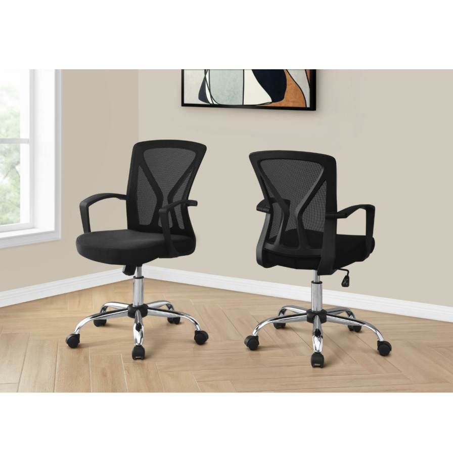 Task Chairs * | Flash Sale Task Chairs Monarch Specialties Adjustable Height Mid-Back Mesh Office Chair,