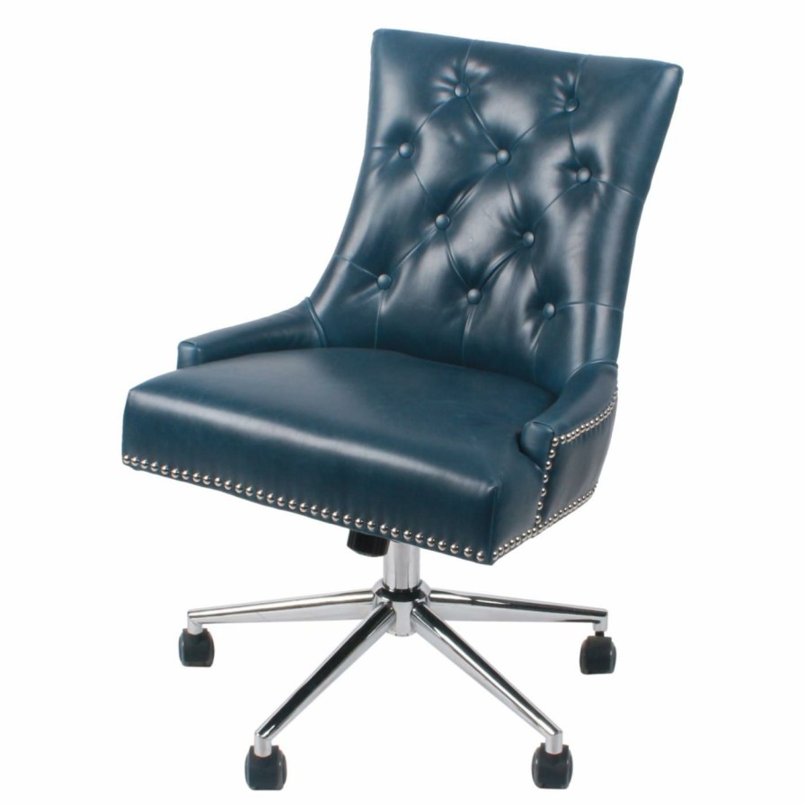 Office Chairs * | Best Sale Executive Chairs New Pacific Direct Inc Cadence Bonded Leather Office Chair Vintage Gray