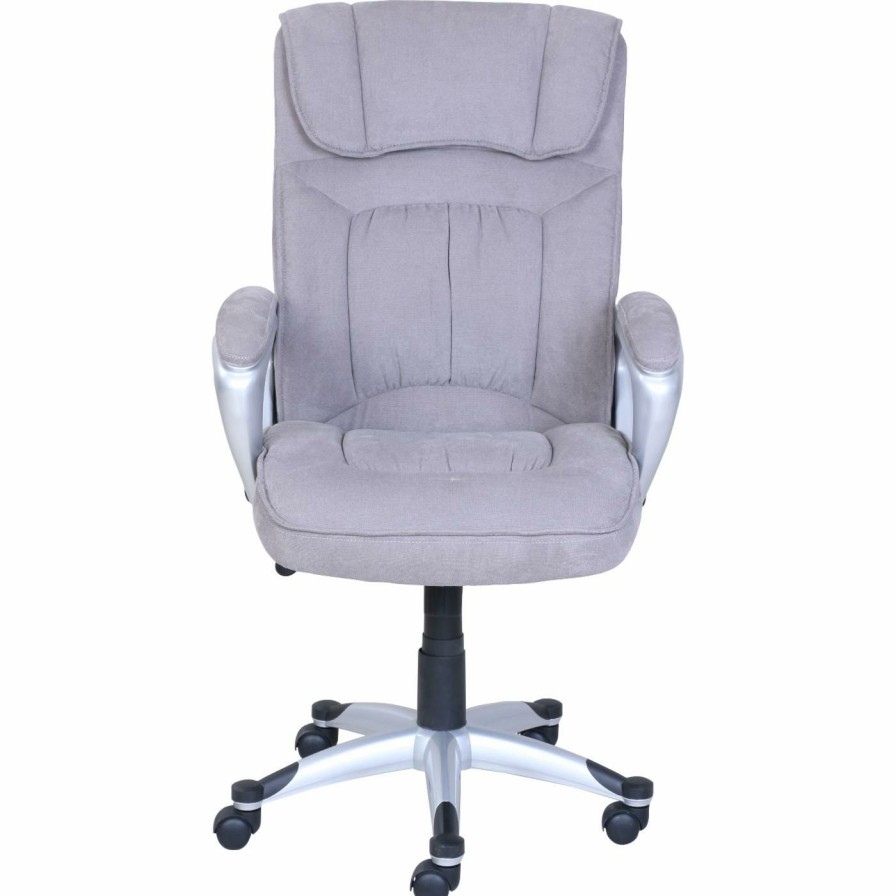 Office Chairs * | Outlet Executive Chairs Serta Executive Office Chair Glacial Gray Linen