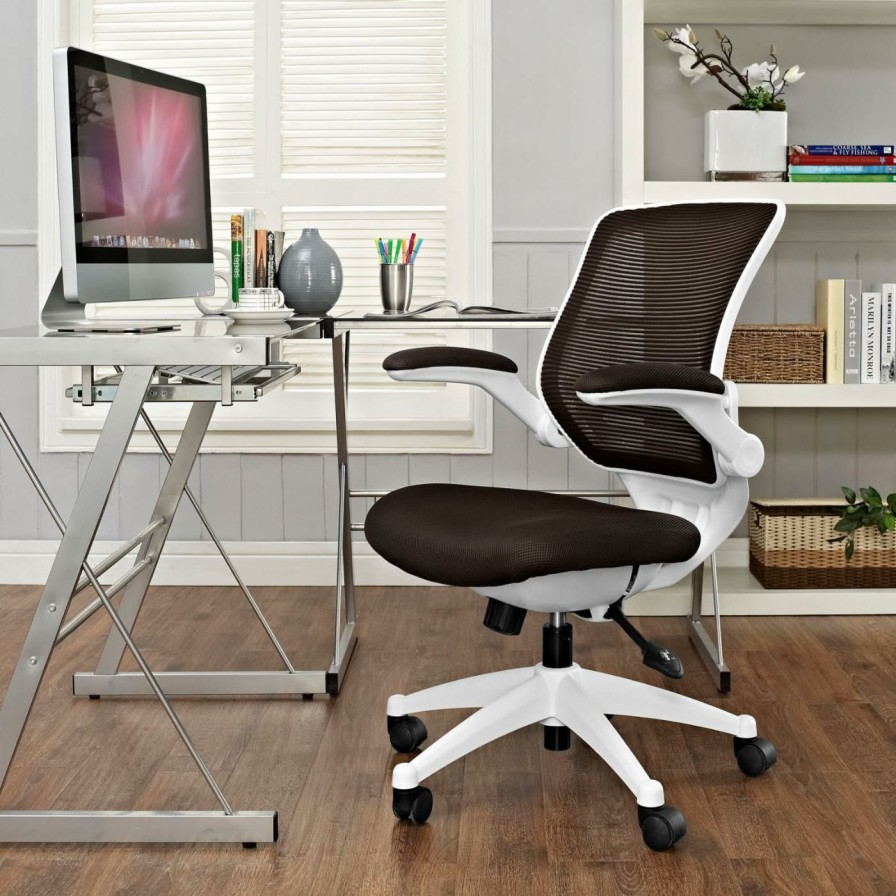 Office Chairs * | New Executive Chairs Modway Edge White Base Office Chair