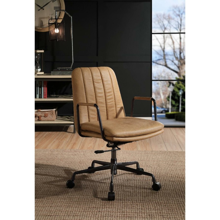 Task Chairs * | Best Deal Task Chairs Acme Furniture Eclarn Leather Office Chair