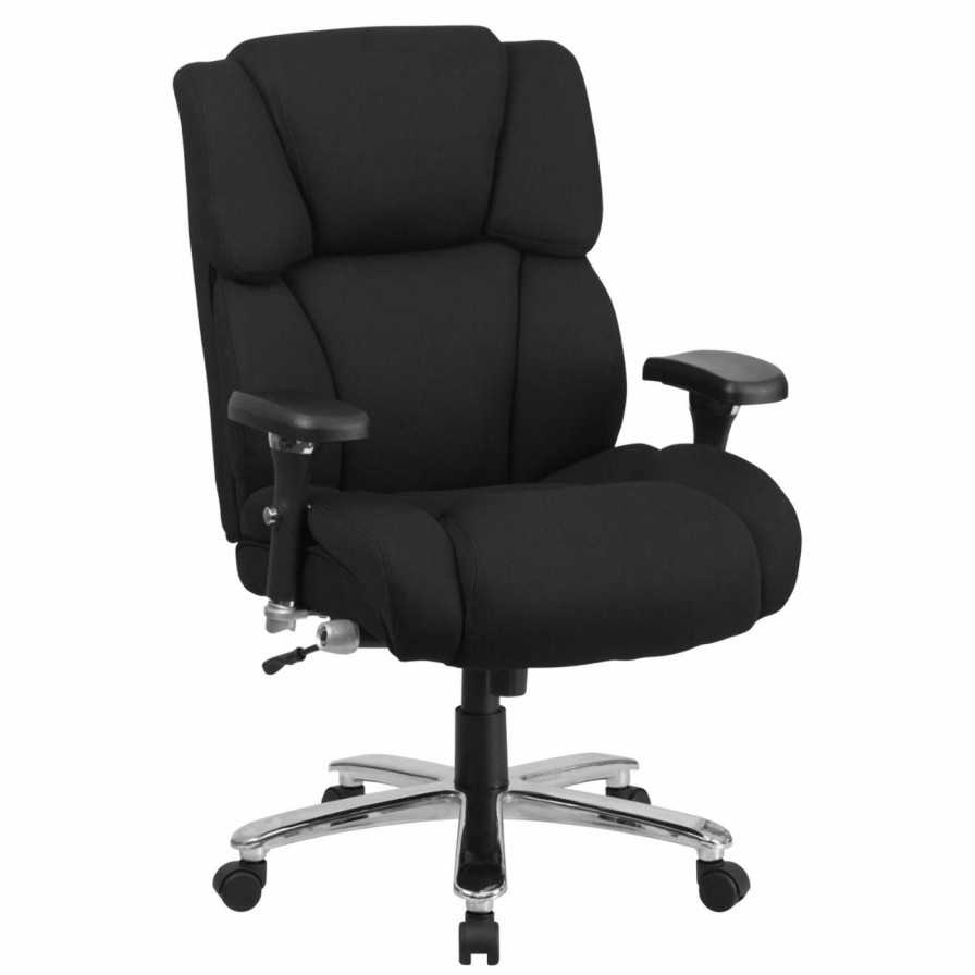 Office Chairs * | Top 10 Executive Chairs Flash Furniture Hercules Series Fabric Executive Swivel Chair With Lumbar Support Knob