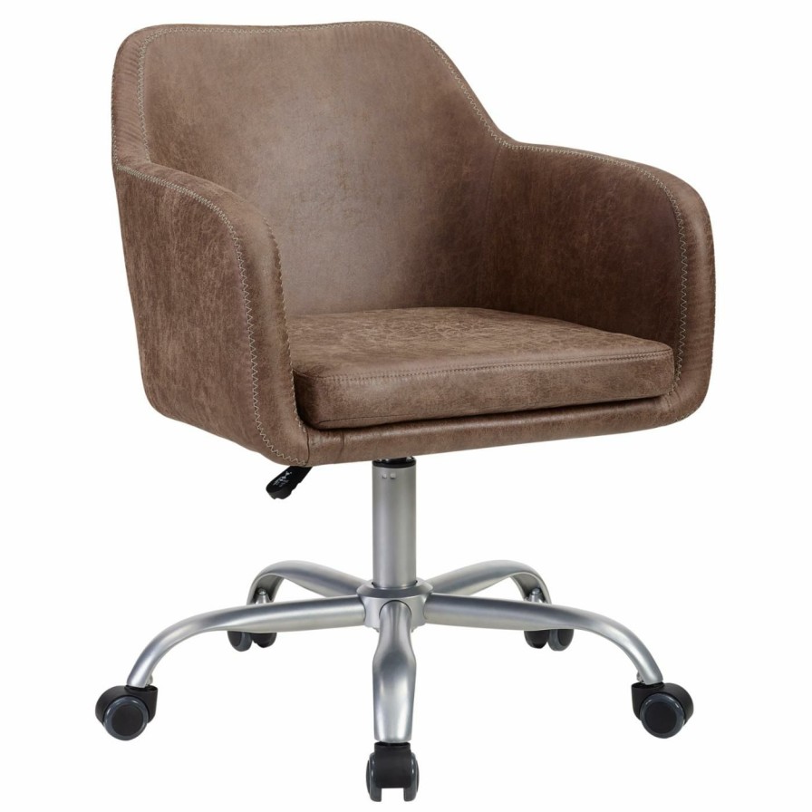 Task Chairs * | Best Deal Task Chairs Linon Rylen Upholstered Adjustable Height Office Task Chair